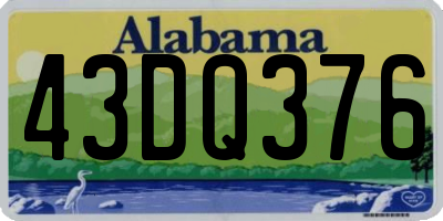AL license plate 43DQ376