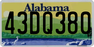 AL license plate 43DQ380