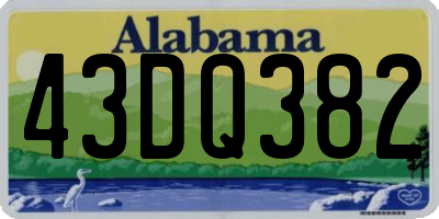 AL license plate 43DQ382