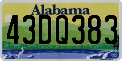 AL license plate 43DQ383