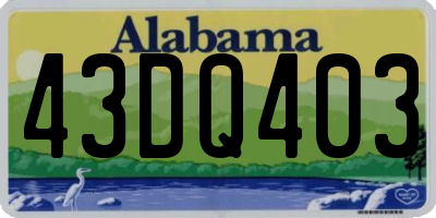 AL license plate 43DQ403