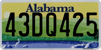 AL license plate 43DQ425