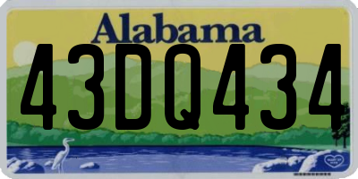 AL license plate 43DQ434