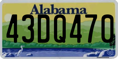 AL license plate 43DQ470