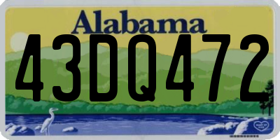 AL license plate 43DQ472