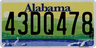 AL license plate 43DQ478