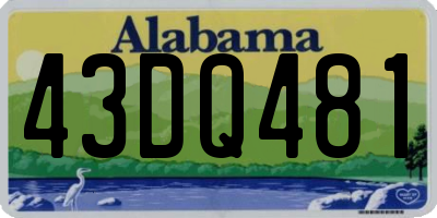 AL license plate 43DQ481