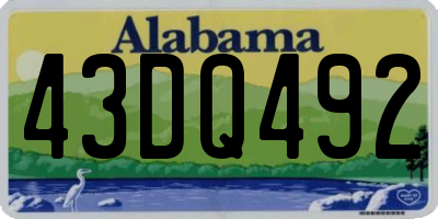 AL license plate 43DQ492