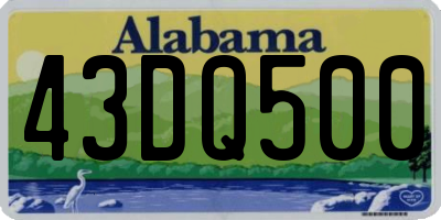 AL license plate 43DQ500