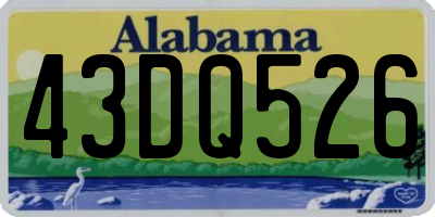 AL license plate 43DQ526
