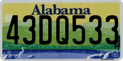 AL license plate 43DQ533