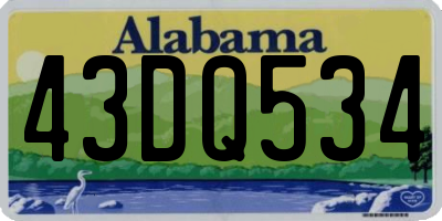 AL license plate 43DQ534