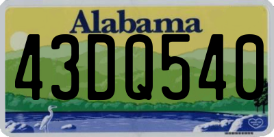 AL license plate 43DQ540
