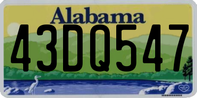 AL license plate 43DQ547