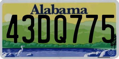 AL license plate 43DQ775