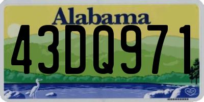 AL license plate 43DQ971
