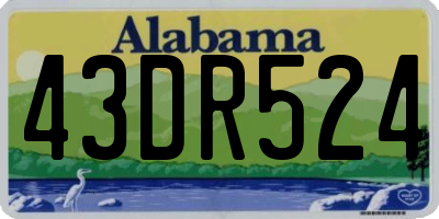 AL license plate 43DR524
