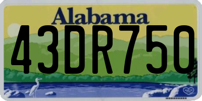 AL license plate 43DR750