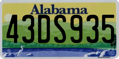 AL license plate 43DS935