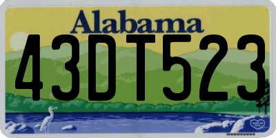 AL license plate 43DT523