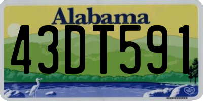 AL license plate 43DT591