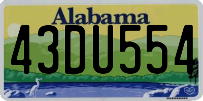 AL license plate 43DU554