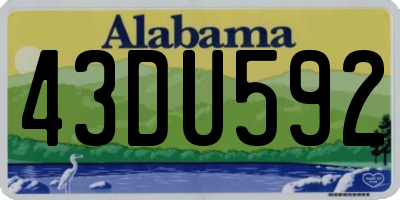 AL license plate 43DU592