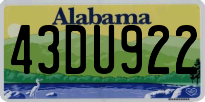 AL license plate 43DU922