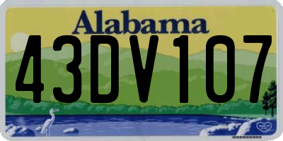 AL license plate 43DV107