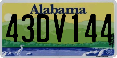 AL license plate 43DV144