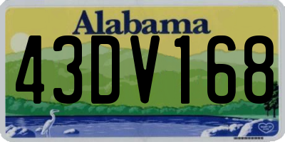AL license plate 43DV168