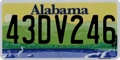 AL license plate 43DV246