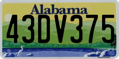 AL license plate 43DV375