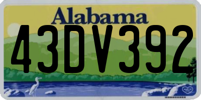 AL license plate 43DV392