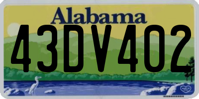 AL license plate 43DV402