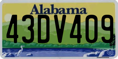 AL license plate 43DV409
