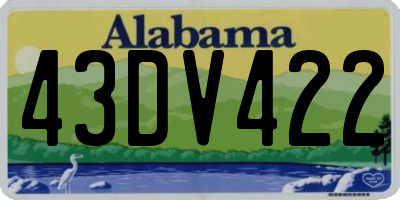 AL license plate 43DV422
