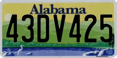 AL license plate 43DV425