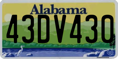 AL license plate 43DV430