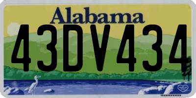 AL license plate 43DV434