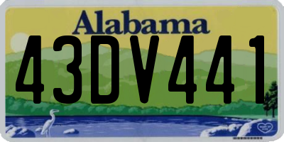 AL license plate 43DV441