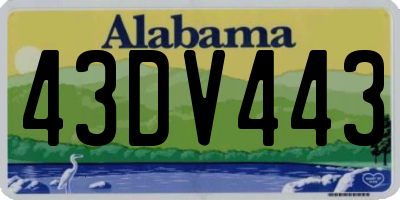 AL license plate 43DV443
