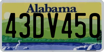 AL license plate 43DV450