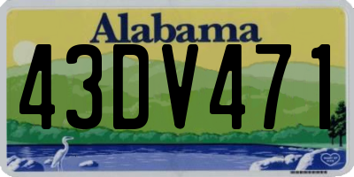 AL license plate 43DV471
