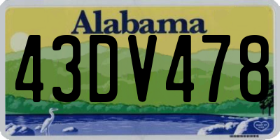 AL license plate 43DV478