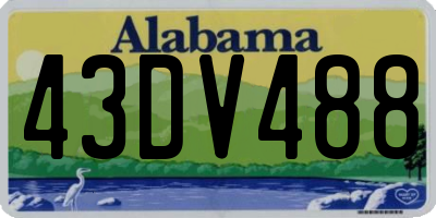 AL license plate 43DV488