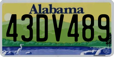 AL license plate 43DV489