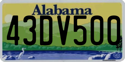AL license plate 43DV500