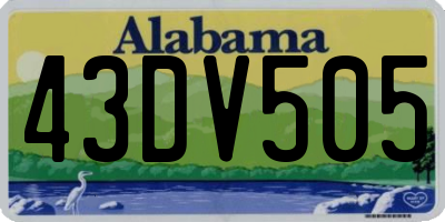 AL license plate 43DV505