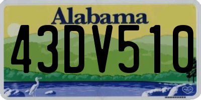 AL license plate 43DV510